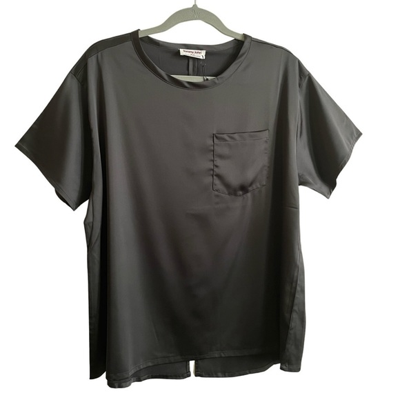 Tommy John Other - Tommy John Women’s Silky Black Top sleepwear Size Small Short Sleeve Pocket